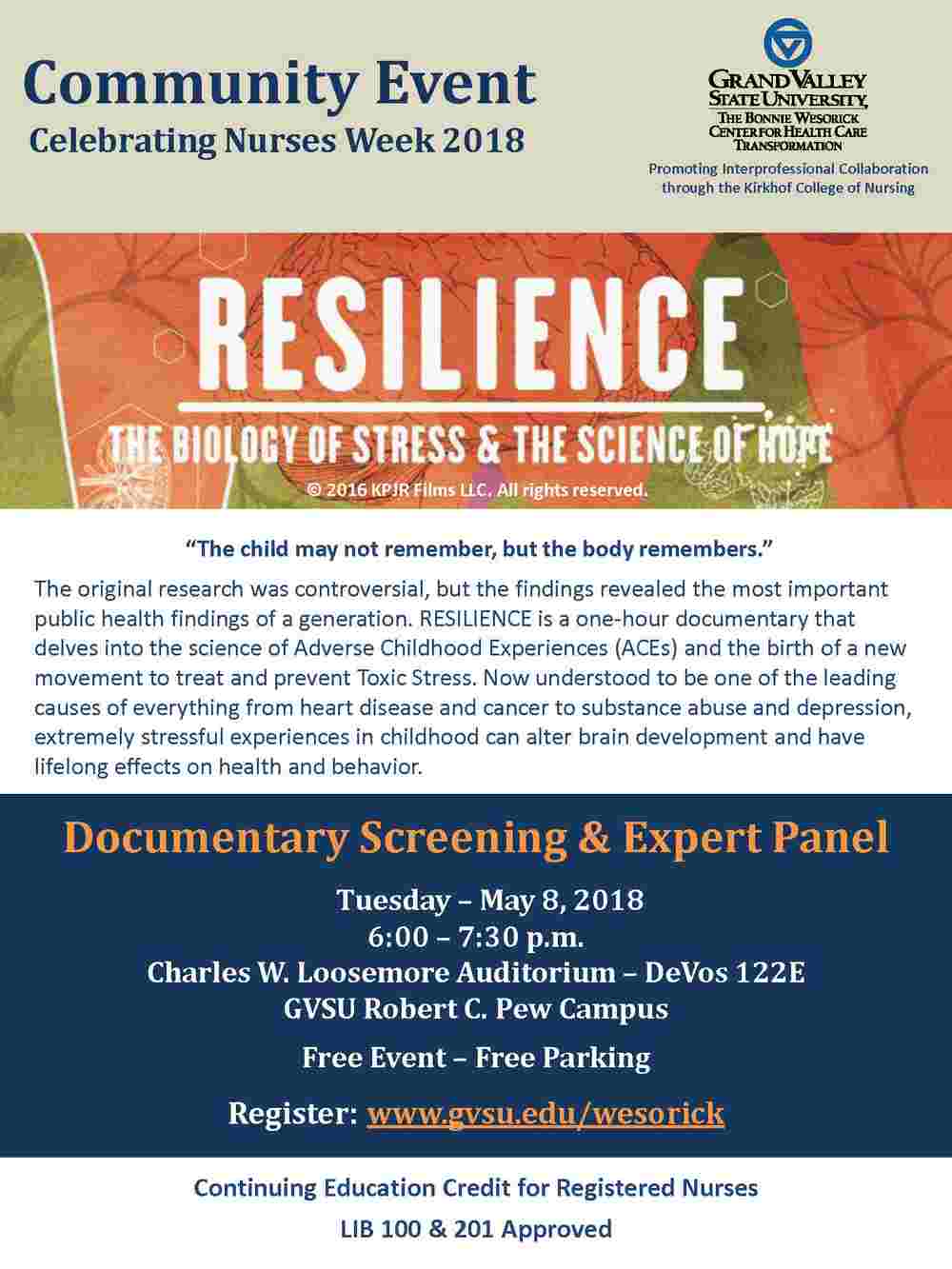 RESILIENCE - The Biology of Stress & the Science of Hope